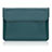 Double Pochette Housse Cuir L02 pour Huawei Honor MagicBook 15 Vert