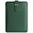 Double Pochette Housse Cuir L04 pour Apple MacBook 12 pouces Vert