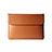 Double Pochette Housse Cuir L05 pour Apple MacBook 12 pouces Orange