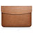 Double Pochette Housse Cuir L06 pour Apple MacBook 12 pouces Marron