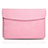 Double Pochette Housse Cuir L06 pour Apple MacBook Pro 13 pouces Retina Rose