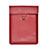 Double Pochette Housse Cuir L09 pour Apple MacBook 12 pouces Rouge