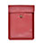 Double Pochette Housse Cuir L09 pour Apple MacBook Air 13 pouces Rouge