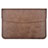 Double Pochette Housse Cuir L15 pour Apple MacBook 12 pouces Marron