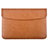 Double Pochette Housse Cuir L15 pour Apple MacBook 12 pouces Orange