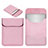 Double Pochette Housse Cuir L19 pour Apple MacBook 12 pouces Rose