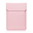 Double Pochette Housse Cuir L21 pour Apple MacBook 12 pouces Rose