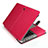 Double Pochette Housse Cuir L24 pour Apple MacBook 12 pouces Rose Rouge