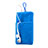 Double Pochette Housse Velour Universel Bleu Petit