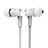 Ecouteur Casque Filaire Sport Stereo Intra-auriculaire Oreillette H12 Blanc Petit