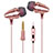 Ecouteur Casque Filaire Sport Stereo Intra-auriculaire Oreillette H35 Or Rose Petit