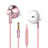 Ecouteur Filaire Sport Stereo Casque Intra-auriculaire Oreillette H05 Rose