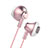 Ecouteur Filaire Sport Stereo Casque Intra-auriculaire Oreillette H05 Rose Petit