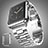 Etui Bumper Luxe Aluminum Metal pour Apple iWatch 3 38mm Argent Petit