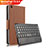 Etui Clapet Portefeuille Livre Cuir avec Clavier pour Huawei MediaPad T3 8.0 KOB-W09 KOB-L09 Marron