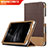 Etui Clapet Portefeuille Livre Cuir L01 pour Huawei MediaPad T2 Pro 7.0 PLE-703L Marron