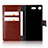 Etui Clapet Portefeuille Livre Cuir L01 pour Sony Xperia XZ1 Compact Marron Petit