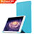 Etui Clapet Portefeuille Livre Cuir L02 pour Huawei MediaPad M2 10.1 FDR-A03L FDR-A01W Bleu Ciel