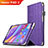 Etui Clapet Portefeuille Livre Cuir L04 pour Huawei Honor Pad 2 Violet