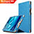 Etui Clapet Portefeuille Livre Cuir L04 pour Huawei Mediapad M3 8.4 BTV-DL09 BTV-W09 Bleu