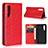 Etui Clapet Portefeuille Livre Cuir pour Huawei P30 Rouge Petit