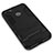 Etui Contour Silicone et Plastique Mat avec Support pour Huawei Y6 Pro (2017) Noir Petit