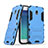 Etui Contour Silicone et Plastique Mat avec Support pour Samsung Galaxy J3 (2017) J330F DS Bleu Petit