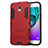 Etui Contour Silicone et Plastique Mat avec Support pour Samsung Galaxy J5 (2017) Duos J530F Rouge Petit