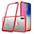 Etui Contour Silicone et Vitre Transparente Miroir 360 Degres pour Apple iPhone X Rouge