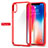 Etui Contour Silicone et Vitre Transparente Miroir 360 Degres pour Apple iPhone Xs Max Rouge Petit