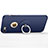 Etui Plastique Rigide avec Trou et Support Bague Anneau Mat et Support Bague Anneau pour Apple iPhone 7 Bleu