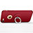 Etui Plastique Rigide avec Trou et Support Bague Anneau Mat et Support Bague Anneau pour Apple iPhone 7 Rouge