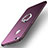 Etui Plastique Rigide Mat avec Support Bague Anneau A03 pour Huawei P8 Lite (2017) Violet