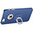 Etui Plastique Rigide Mat et Support Bague Anneau pour Apple iPhone 5S Bleu Petit