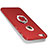 Etui Plastique Rigide Mat et Support Bague Anneau pour Apple iPhone 6 Rouge Petit