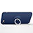 Etui Plastique Rigide Mat et Support Bague Anneau pour Apple iPhone 7 Bleu Petit