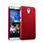 Etui Plastique Rigide Mat pour HTC Desire 620 Rouge