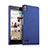 Etui Plastique Rigide Mat pour Huawei Ascend P6 Bleu