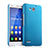 Etui Plastique Rigide Mat pour Huawei Honor 3X G750 Bleu Ciel