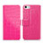 Etui Portefeuille Cuir Crocodile pour Apple iPhone 5 Rose Rouge