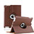 Etui Portefeuille Cuir Rotatif pour Apple iPad 3 Marron