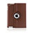 Etui Portefeuille Cuir Rotatif pour Apple iPad 3 Marron Petit