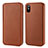 Etui Portefeuille Flip Cuir pour Apple iPhone Xs Marron