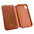 Etui Portefeuille Flip Cuir pour Apple iPhone Xs Marron Petit