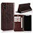 Etui Portefeuille Livre Cuir F01 pour Apple iPhone Xs Marron Petit