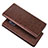 Etui Portefeuille Livre Cuir L01 pour Samsung Galaxy A6 (2018) Dual SIM Marron