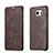 Etui Portefeuille Livre Cuir L03 pour Samsung Galaxy Note 5 N9200 N920 N920F Marron