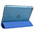 Etui Portefeuille Livre Cuir L06 pour Apple iPad Mini 3 Bleu Petit