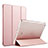 Etui Portefeuille Livre Cuir pour Apple iPad Mini 3 Or Rose