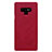 Etui Portefeuille Livre Cuir pour Samsung Galaxy Note 9 Rouge Petit